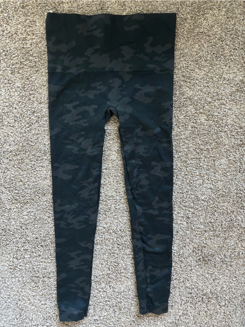 SPANX Black Camo High-Waist Leggings